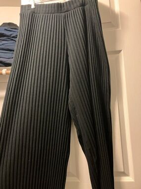 a new day Black Wide Leg Pleated Pants